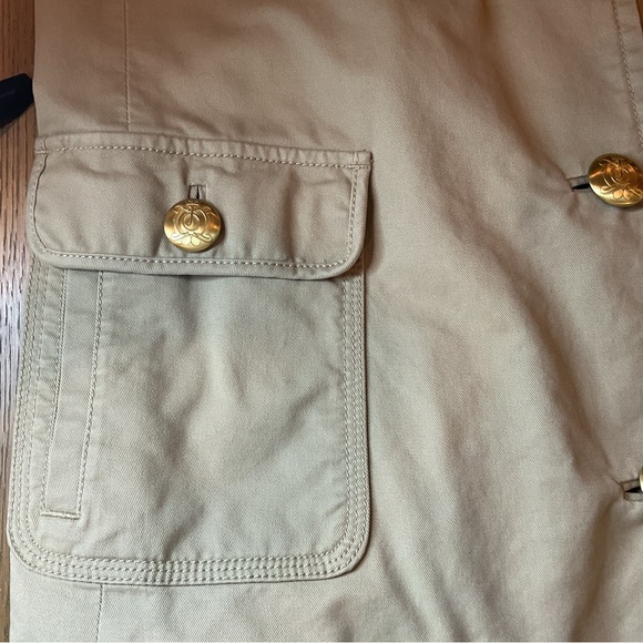 Juicy Couture Y2K Tan Trench Coat Gold Accents 3/4 Sleeve Women’s Medium EUC - Picture 11 of 14